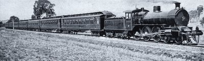 Melbourne-Sydney Express, c.1900, from Under the Southern Cross - Glimpses of Australia, published by Department of External Affairs, Melbourne, 1908 by Australian Photographer